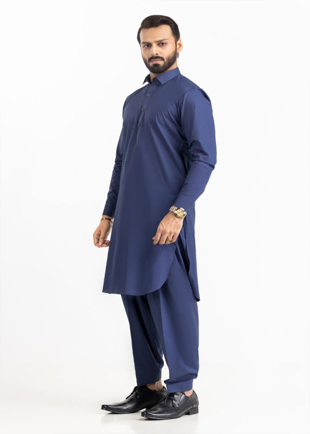 Unstitched Regal Royal Blue Cotton Suit