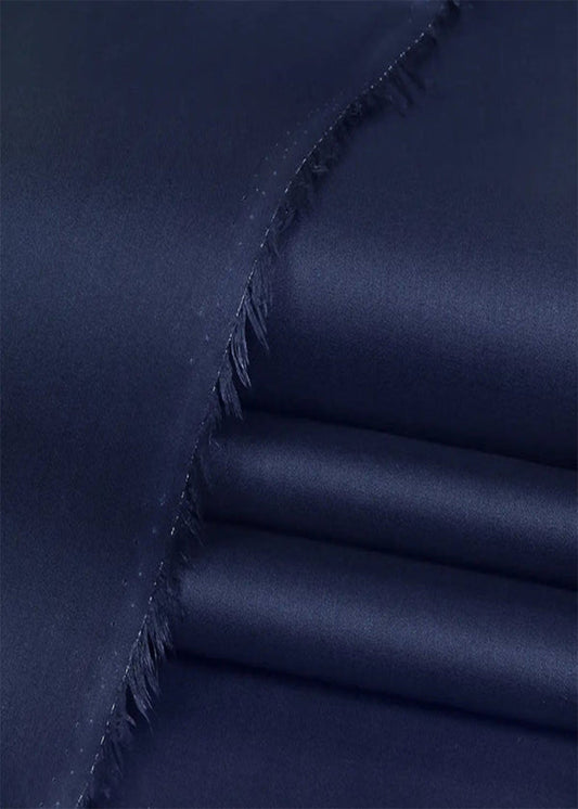 Classic Navy Blue Unstitched cotton Fabric