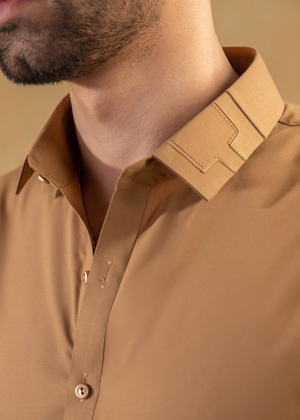 Unstitched Bold Mustard Cotton Suit