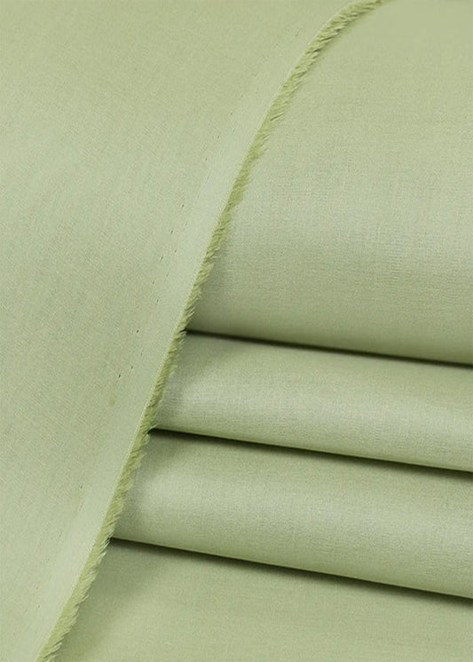 Elegant Pista Green Unstitched Cotton Fabric