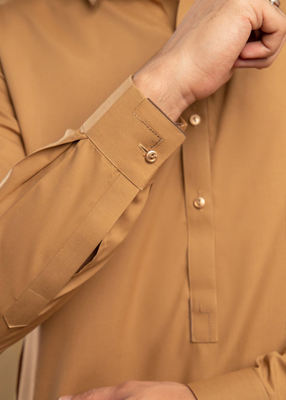 Unstitched Bold Mustard Cotton Suit