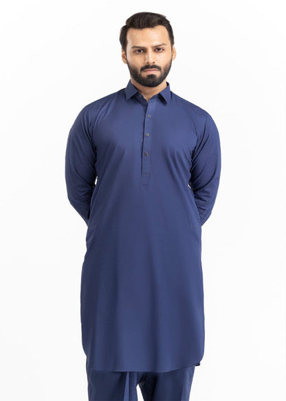 Unstitched Regal Royal Blue Cotton Suit